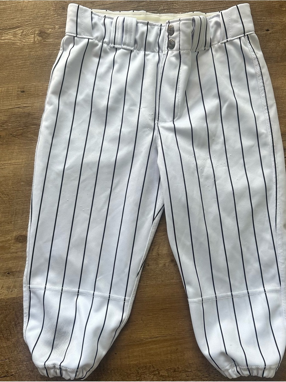 Kids Evoshield White Pinstripe Baseball Knickers